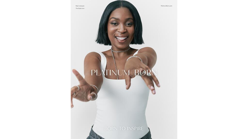 Rajni Jacques in Platinum Born’s newest campaign Rajni Jacques
